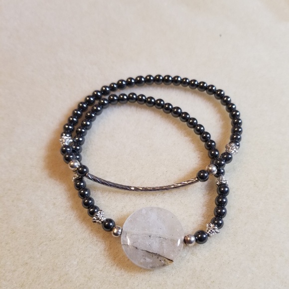 Handmade Jewelry - Hematite & Smokey Quartz Bracelets